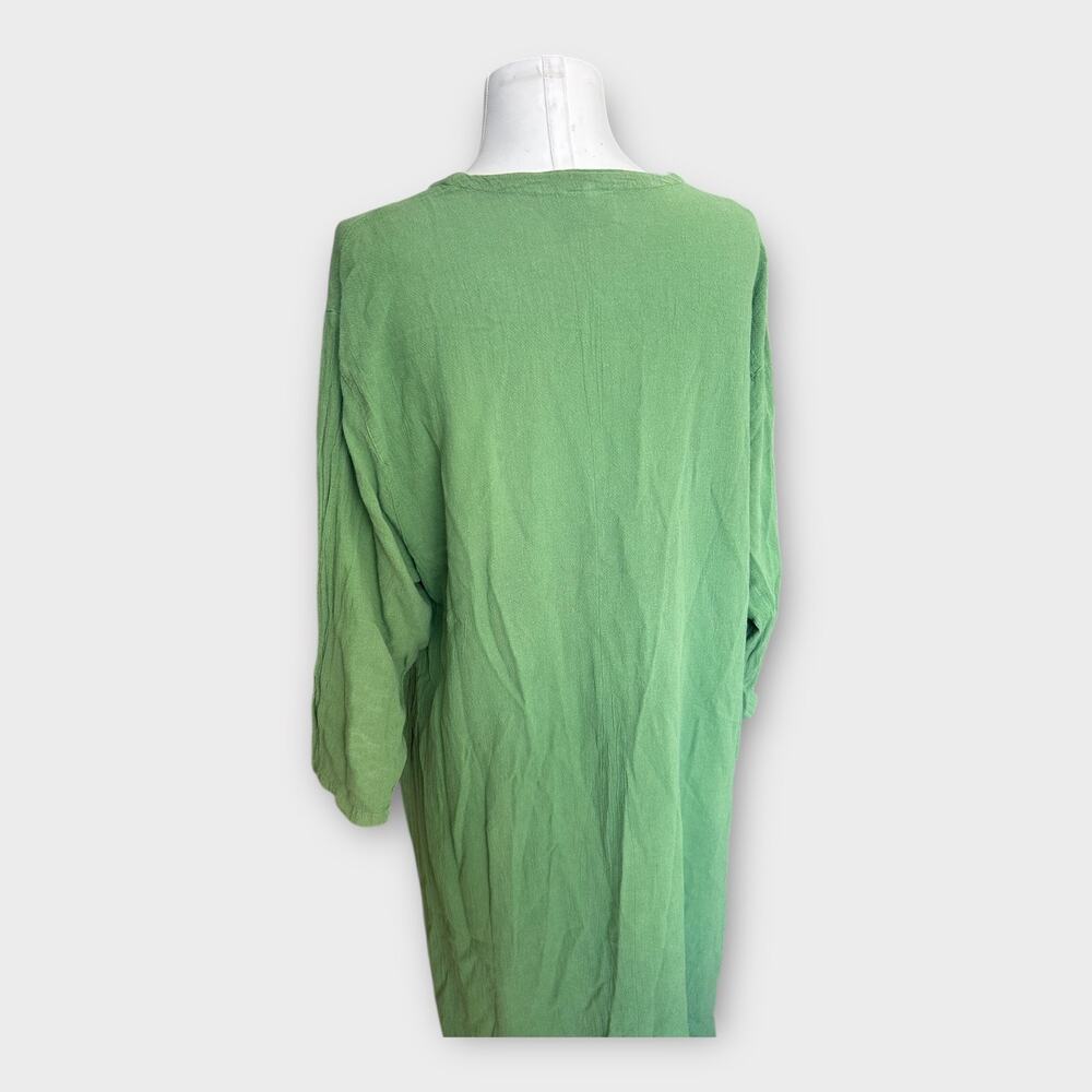 Oh My Gauze! Florida Women's Oversized Maxi Kaftan Dress Green size 1 Flowy Boho - Picture 7 of 8